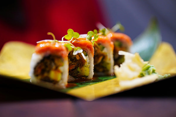 Microgreen Sushi Rolls with Wasabi Microgreens