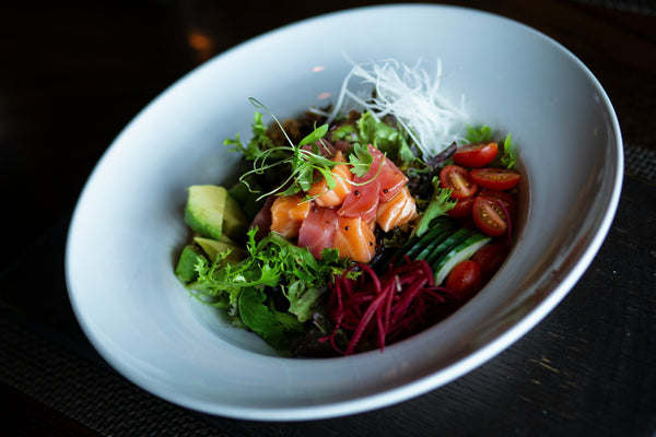 Microgreen Poke Salad with Oriental Mustard Microgreens